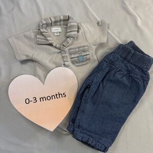 Mexx - 2 piece newborn baby set/outfit. Size 0-3 months